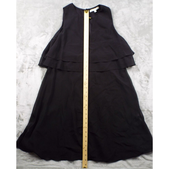 TASH SOPHIE Dress Womens Medium Black Layered Midi Keyhole Party Dancing NWOT - Picture 3 of 8